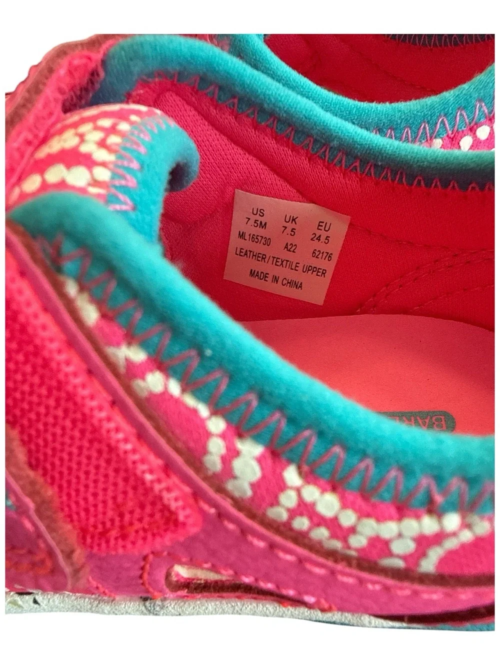 NWOT Merrell  Kid's Bare Steps H2O Chroma Water Shoes Pink Berry Turquoise Size